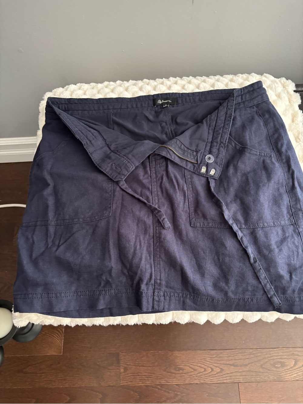 Reitmans Navy Utility Mini Skirt